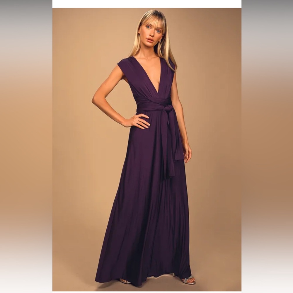 Lulus Always Stunning Convertible Purple Maxi Dress